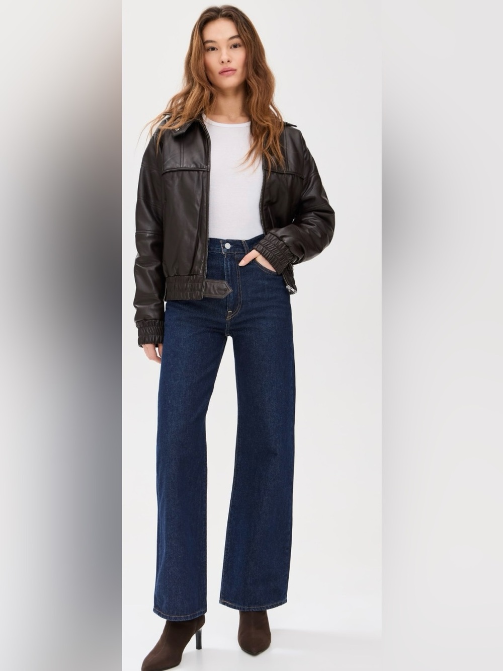 Levi’s Premium Womens Ribcage Wide-Leg Deep Indigo Jeans Size: 28/ US 6